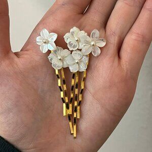 Jennifer Behr - Zinnia Bobby Pin Set (Mother of Pearl)